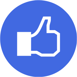 Royal blue facebook like 4 icon - Free royal blue like icons