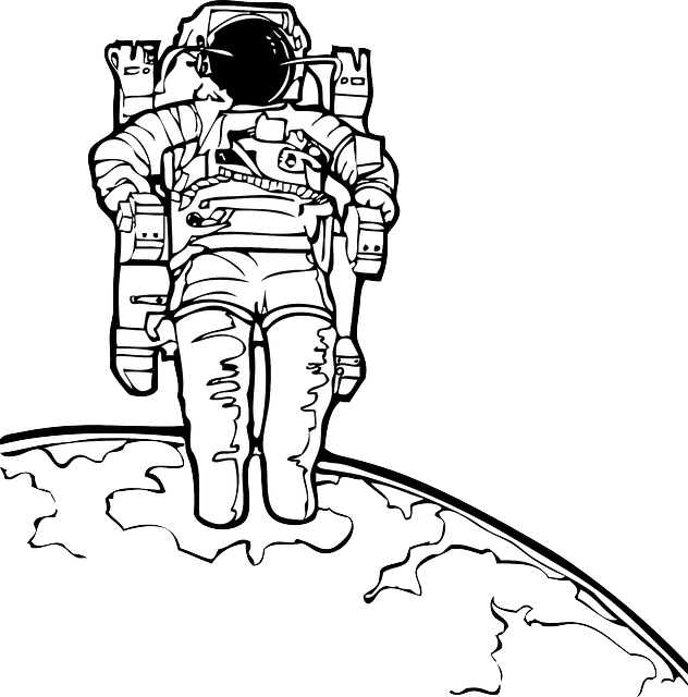 SCIENCE, OUTLINE, MOON, CARTOON, ASTRONOMY, ASTRONAUT - Public ...