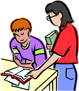 Teacher student help clipart