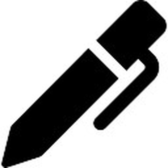 Pen black diagonal symbol of writing tool Icons | Free Download