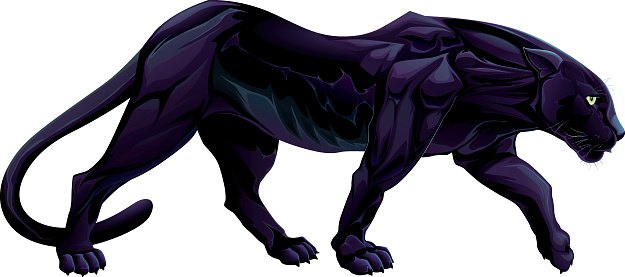 Black Leopard Clip Art, Vector Images & Illustrations