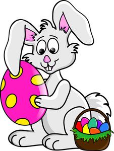 Easter bunny cartoon clipart