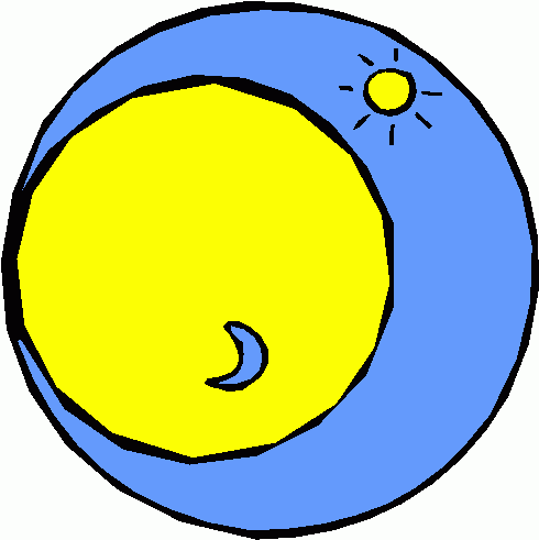 Earth sun and moon clipart