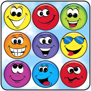 Smiley Face Dots Stickers | Kids Love Stickers from MediBadge