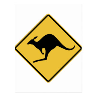 Kangaroo Sign Postcards | Zazzle