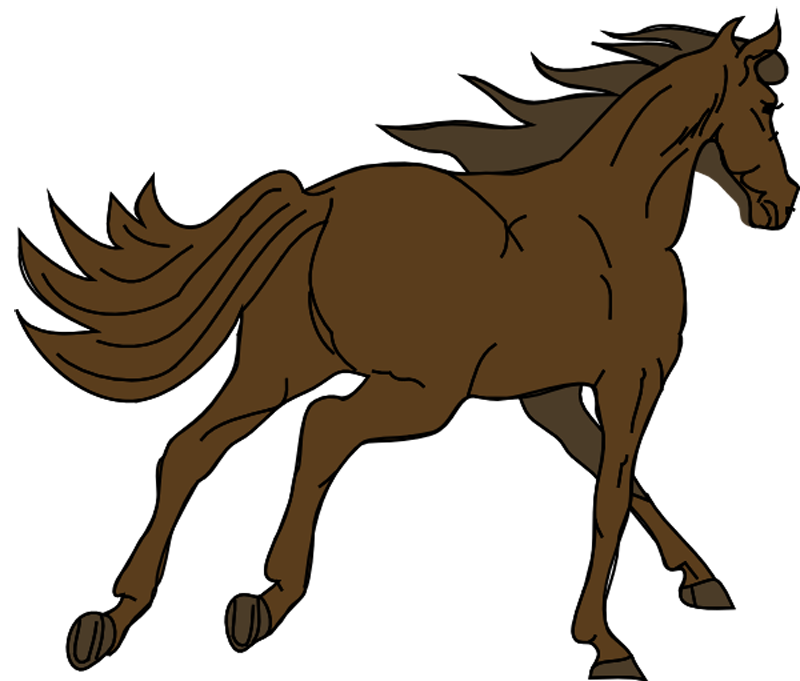 Clipart horse running