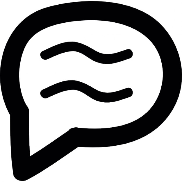 Speech bubble outline with two conversation lines Icons | Free ...