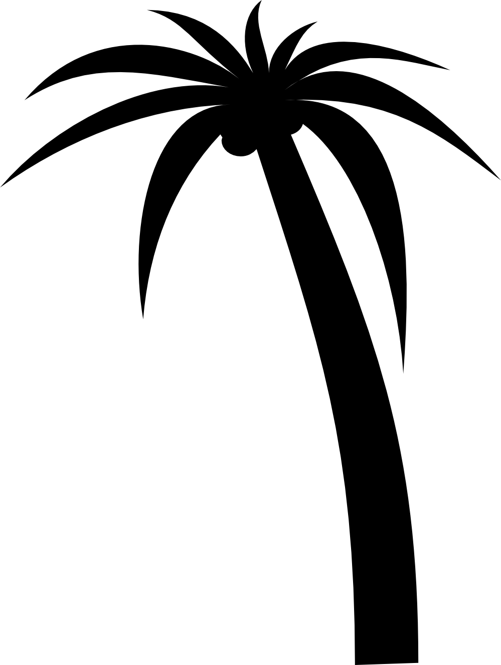 Palm tree sunset silhouette clipart - ClipartFox