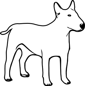 Dog Outline clip art - vector clip art online, royalty free ...