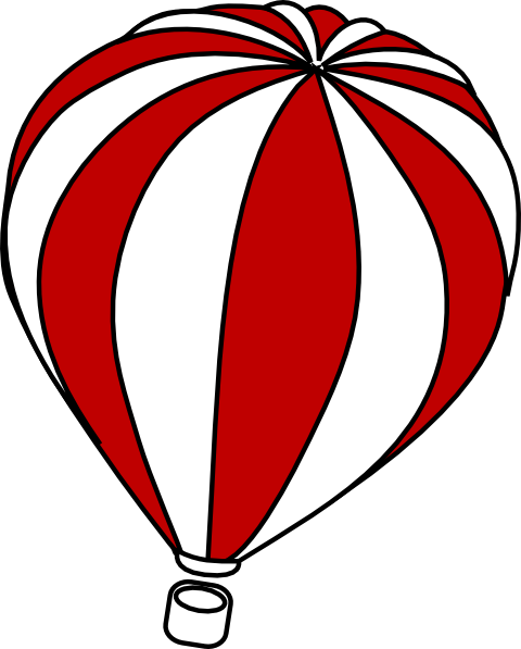 Hot Air Balloon Grey clip art - vector clip art online, royalty ...