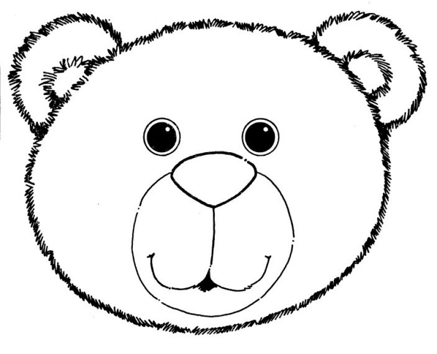 Imgs For > Teddy Bear Outline Template