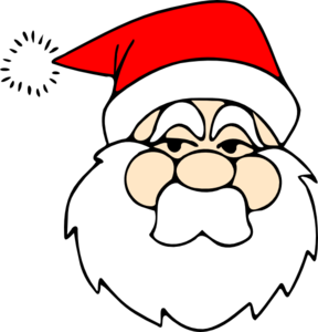 Santa Line Art clip art - vector clip art online, royalty free ...