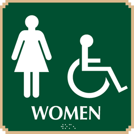 Regal ADA Women Handicapped Access Restroom Signs from Seton.com ...