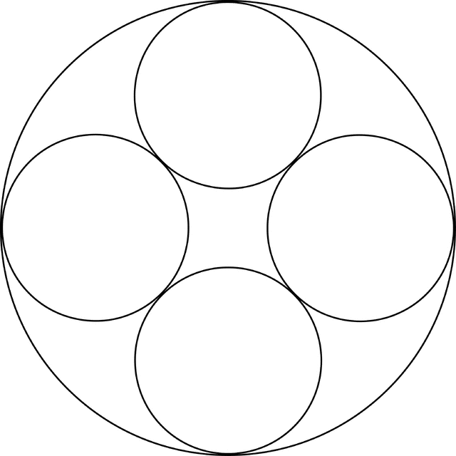 4 Smaller Circles In A Larger Circle | ClipArt ETC