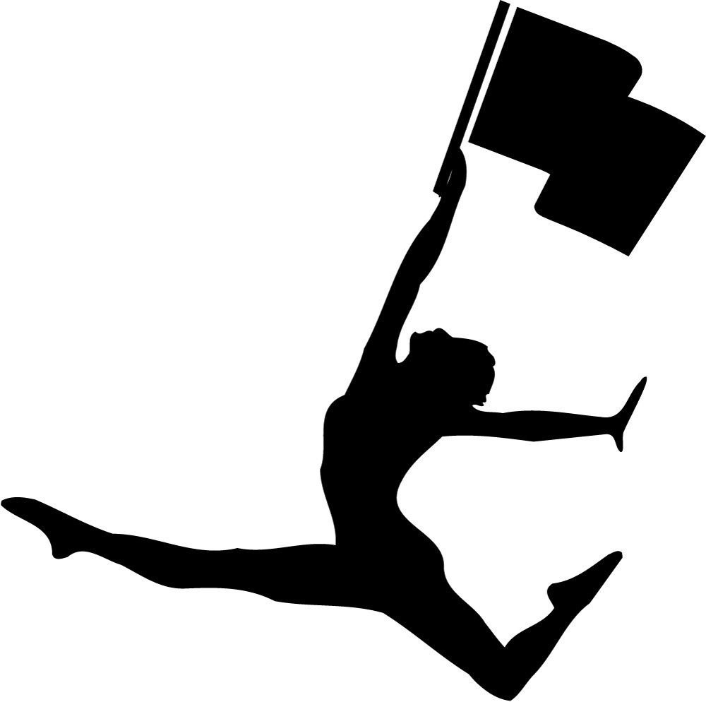 Color Guard Flag Twirler Die-Cut Decal Car by BeeMountainGraphics