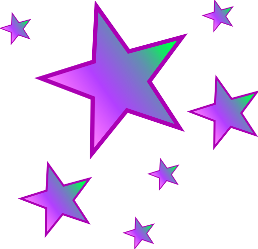 Purple stars clipart