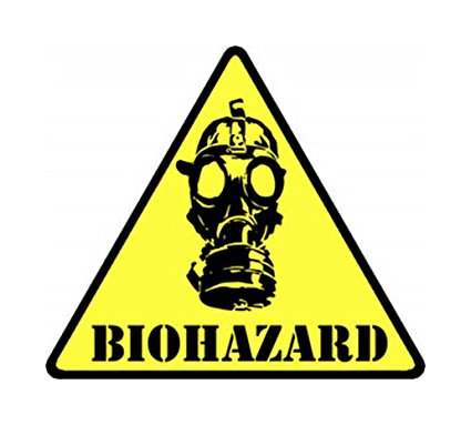 Amazon.com: Zombie Theme Iron on Patch - Biohazard! Yellow Warning ...