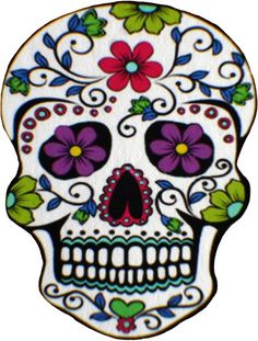 Folk art, Sugar skull art and Skull artwork