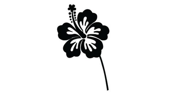 Flower silhouette, Hibiscus flowers and Silhouette