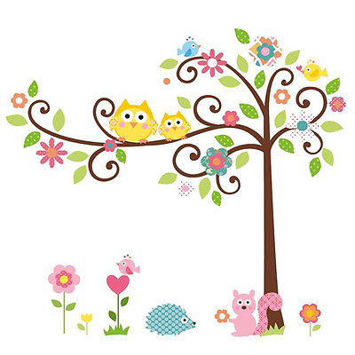 Home Removable Cartoon Bird Tree Frame Wall Sticker House Room ...