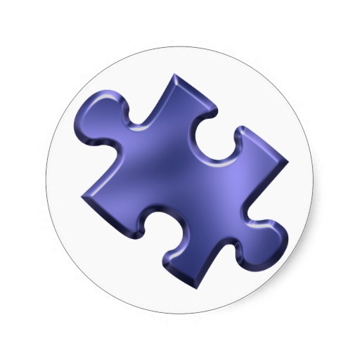 Autism Puzzle Piece Blue Neck Wear from Zazzle.