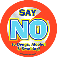 Foil Say NO - Drugs, Alcohol, Smoking Stickers | Kids Love ...