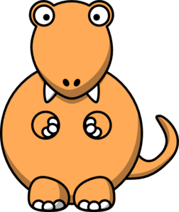 Orange Trex clip art - vector clip art online, royalty free ...