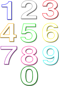 outline numbers clipart