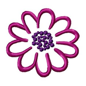 In The Hoop Designs :: Single Designs :: Flower Outline ...