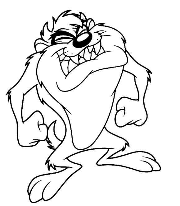 Free Looney Tunes Coloring Pages Of Taz - Cartoon Coloring pages ...