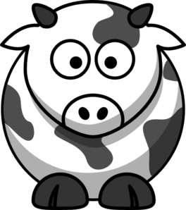 Cartoon Cow Outline clip art - vector clip art online, royalty ...