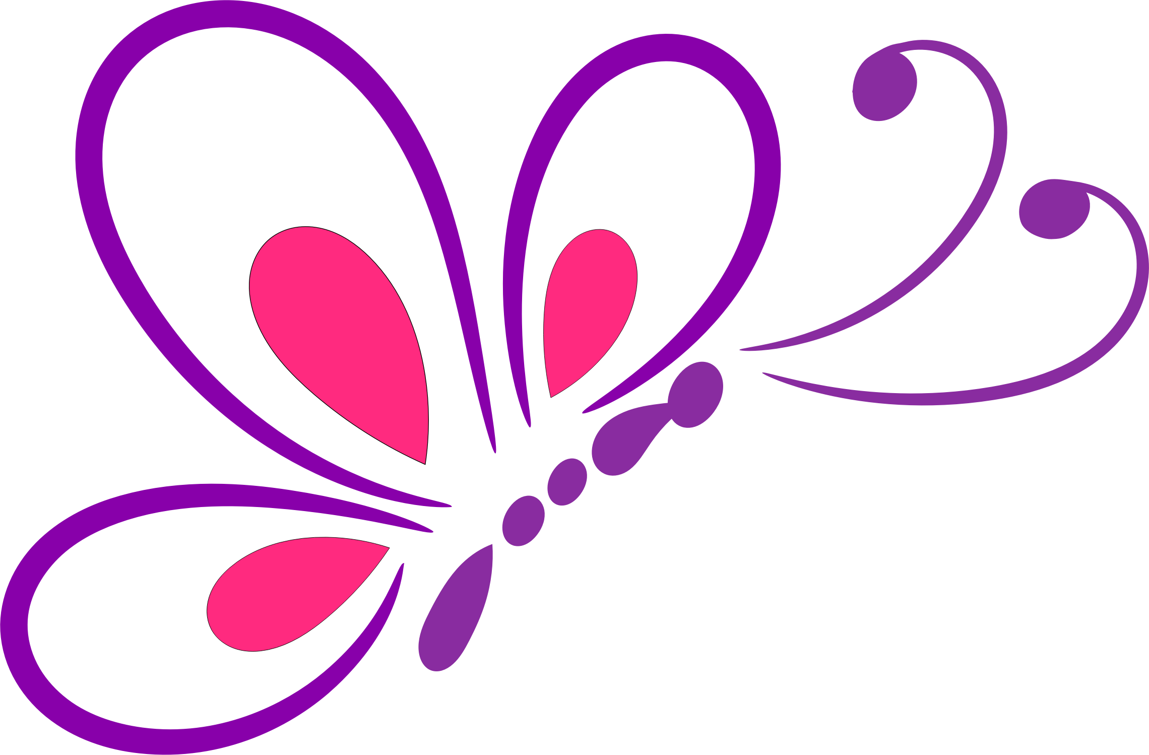 Butterfly hd line clipart