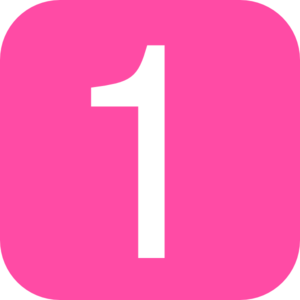 Pink Number 1 Clipart