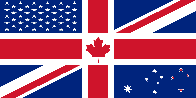 Canada, USA, Great Britain, Australia, and New Zealand combined ...