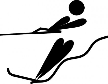 Olympic Sports Water Skiing Pictogram clip art Free vector in Open ...