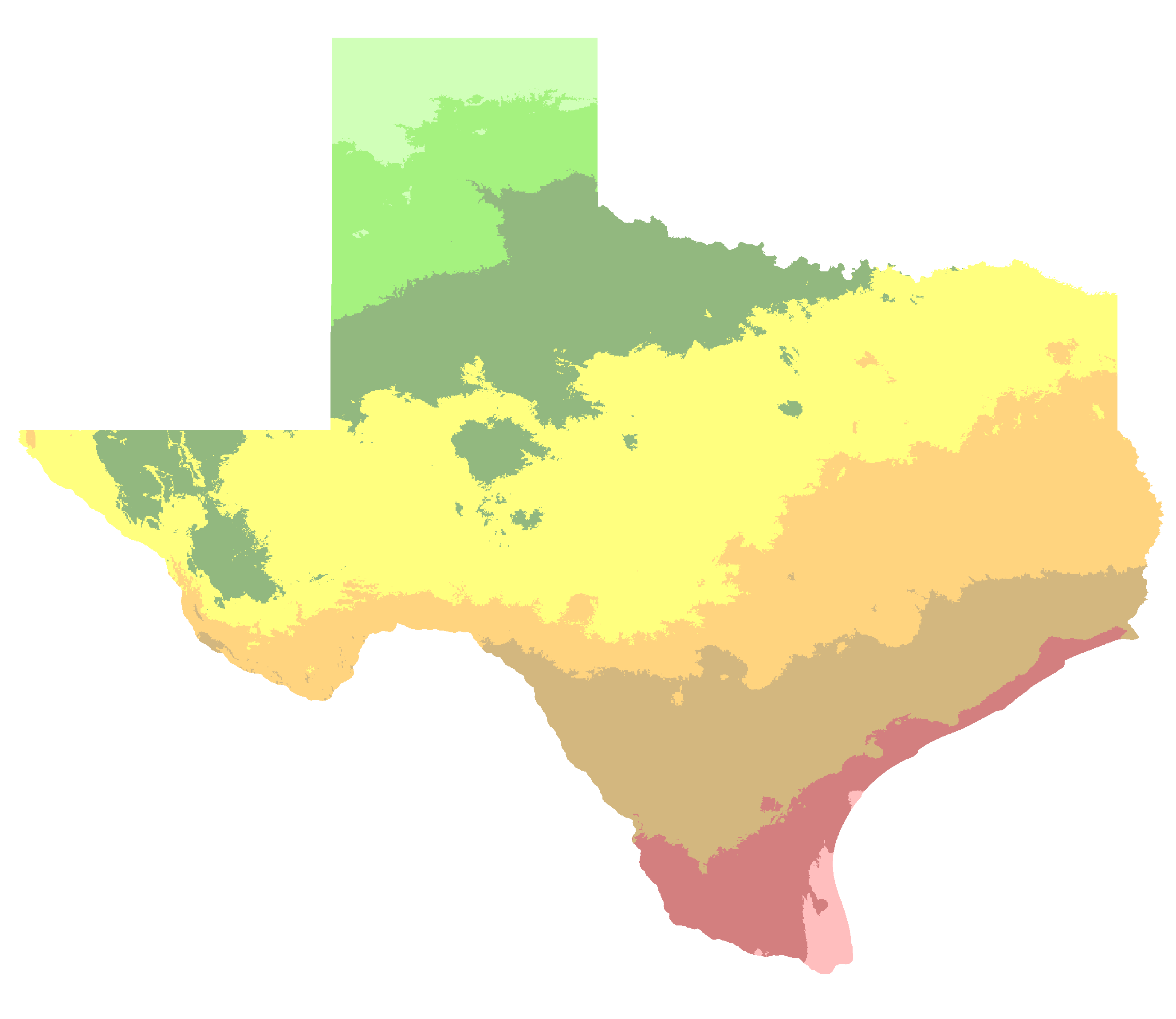 Texas Planting Zones Usda Map Of Texas Growing Zones