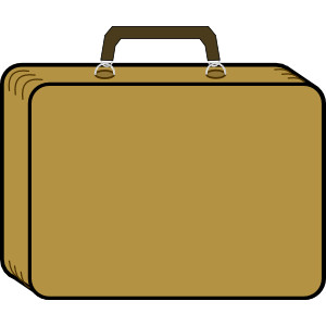 Little Tan Suitcase clip art - Polyvore