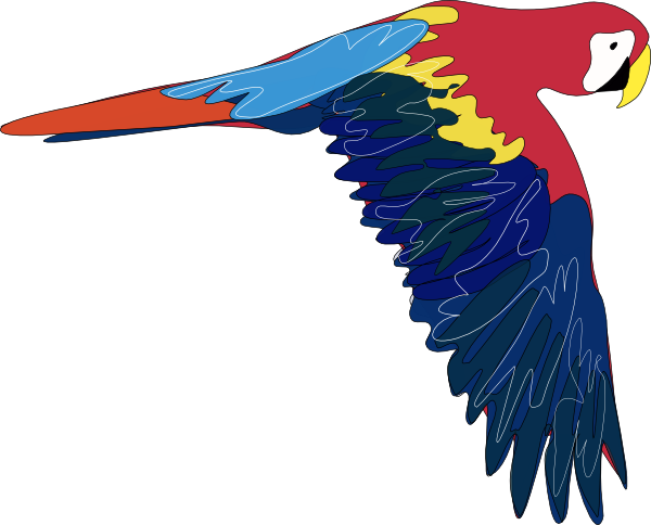 Free Flying Parrot Clip Art