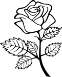 Red Rose Outline Clipart - Free Clipart Images