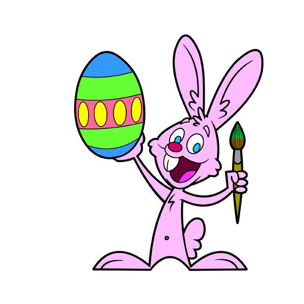 The Easter Bunny in Color - Ready to Print