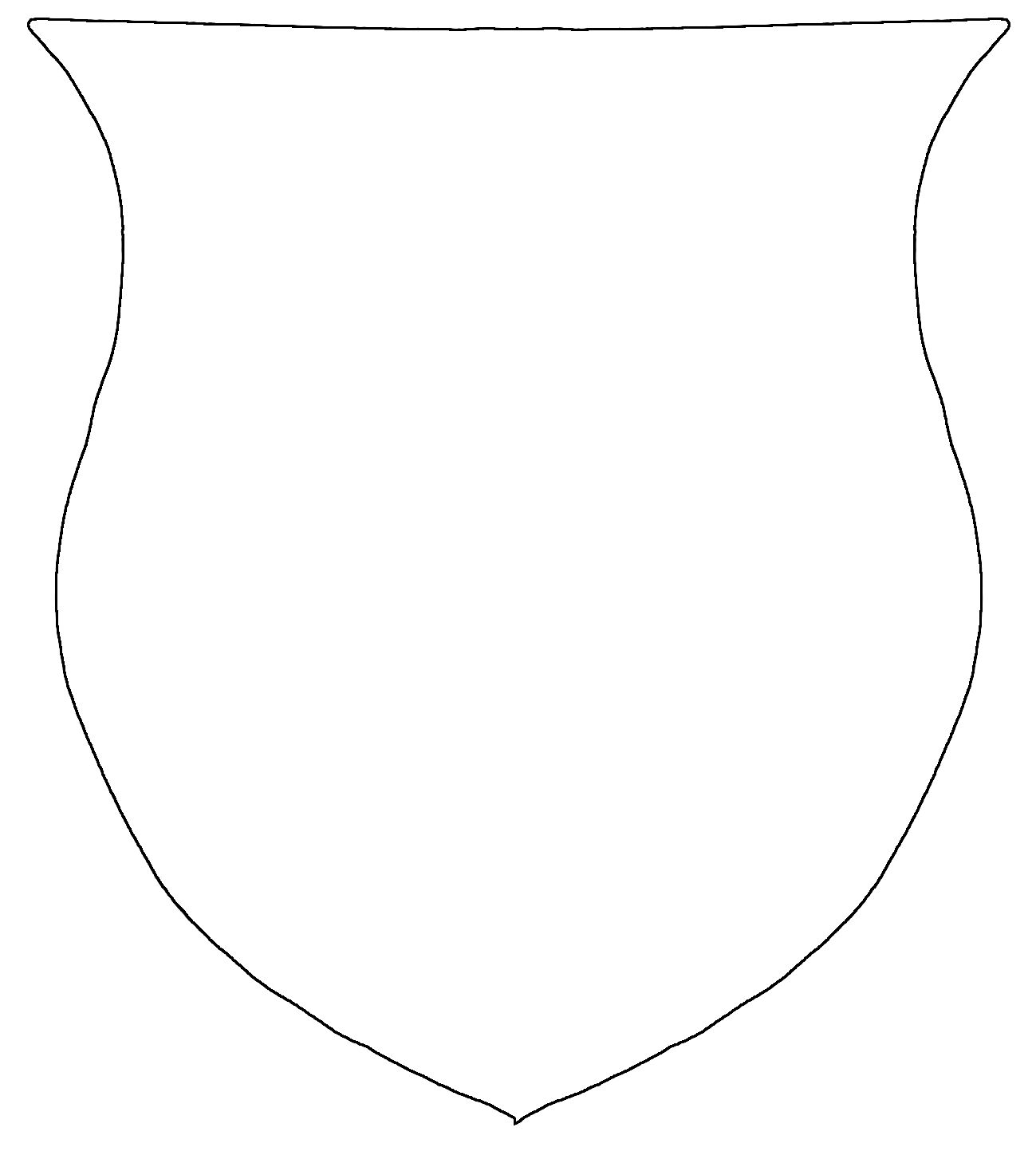 blank shield coloring page