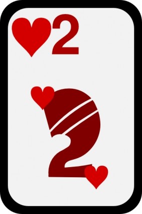 Two Of Hearts clip art Vector clip art - Free vector for free download