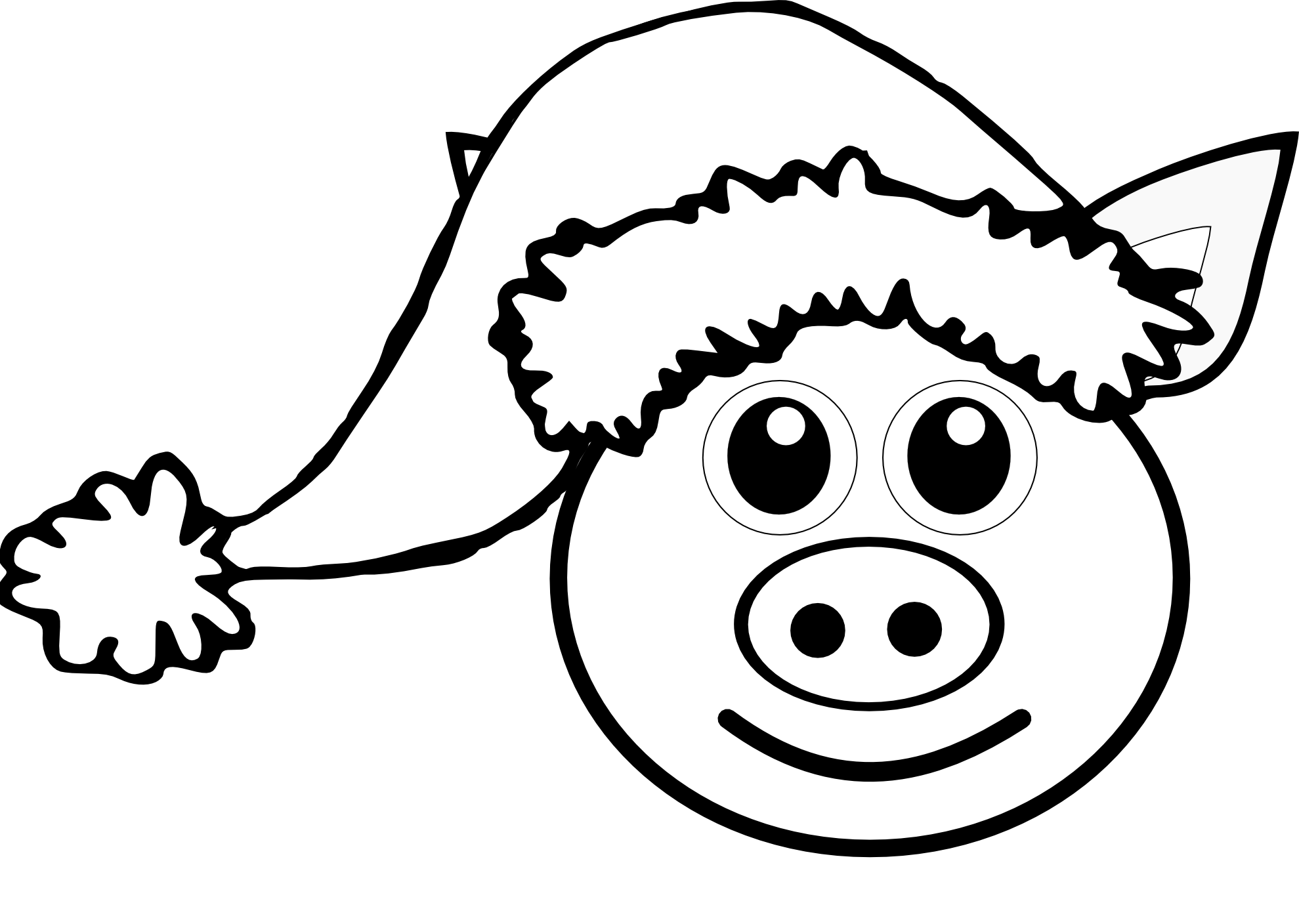 Clip Art: palomaironique pig face cartoon pink ...