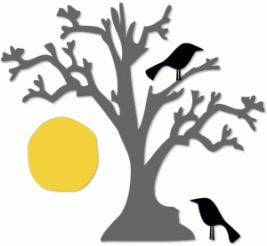 Silhouette Online Store - View Design #49144: spooky tree & raven ...