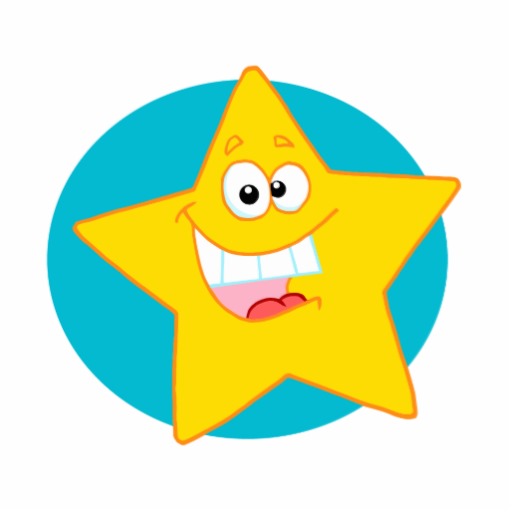 happy face star photo cut outs from Zazzle.