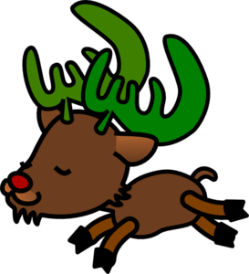Christmas Reindeer 1 clip art - vector clip art online, royalty ...