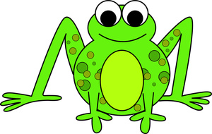 Frog Clipart Image - Cartoon Frog or Toad with Warts