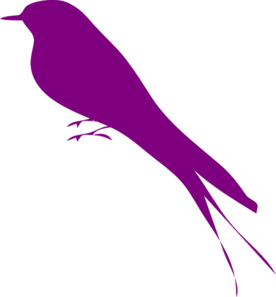 Purple Bird clip art - vector clip art online, royalty free ...