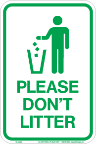 Please Don't Litter Sign | Allstate Sign