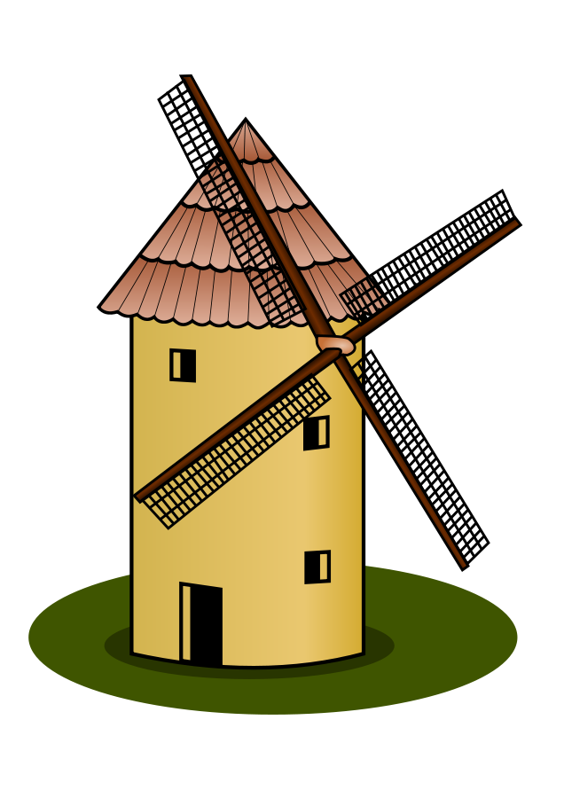 Windmill 04 Clipart, vector clip art online, royalty free design ...